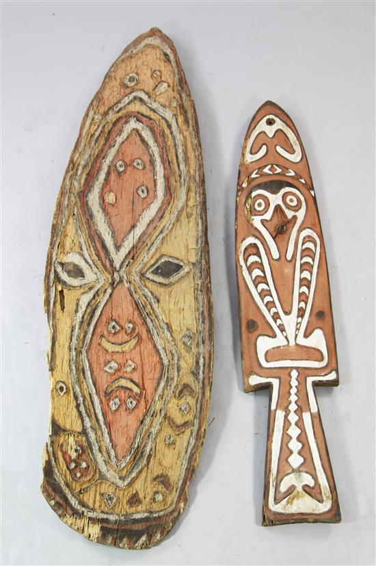 Papua New Guinea Sepik River gope board & shield